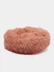 Розовый лежанка мягкая, круглая, для собак и кошек, плюшевая