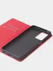 Красный чехол-книжка для Realme 9 (5G) / Realme 9 Pro (5G) из нубука Super Creative