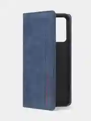 Синий чехол-книжка для Realme 9 (5G) / Realme 9 Pro (5G) из нубука Super Creative