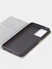 Тёмно-серый чехол-книжка для Realme 9 (5G) / Realme 9 Pro (5G) из нубука Super Creative