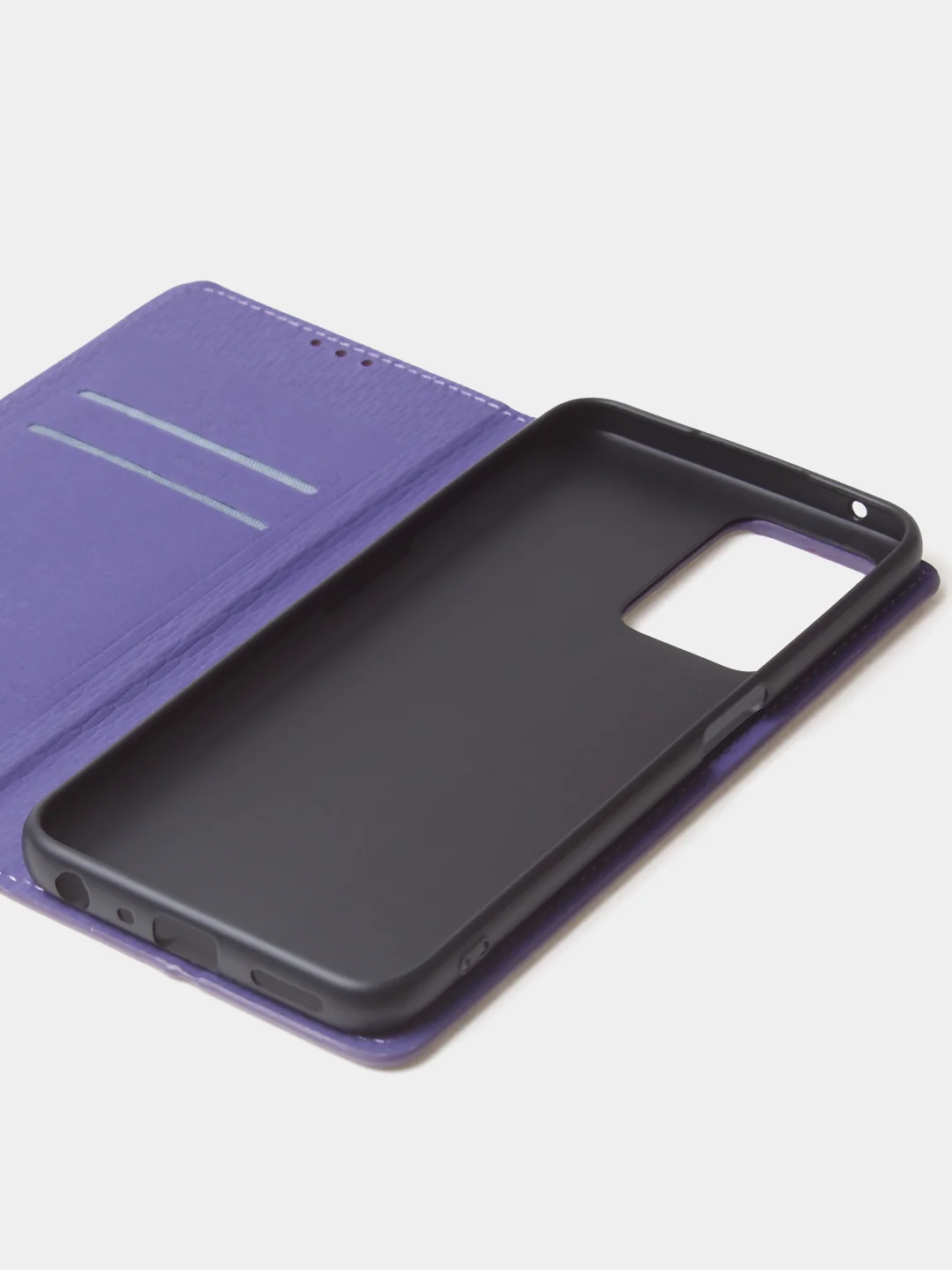 Фиолетовый чехол-книжка для Realme 9 (5G) / Realme 9 Pro (5G) из нубука Super Creative