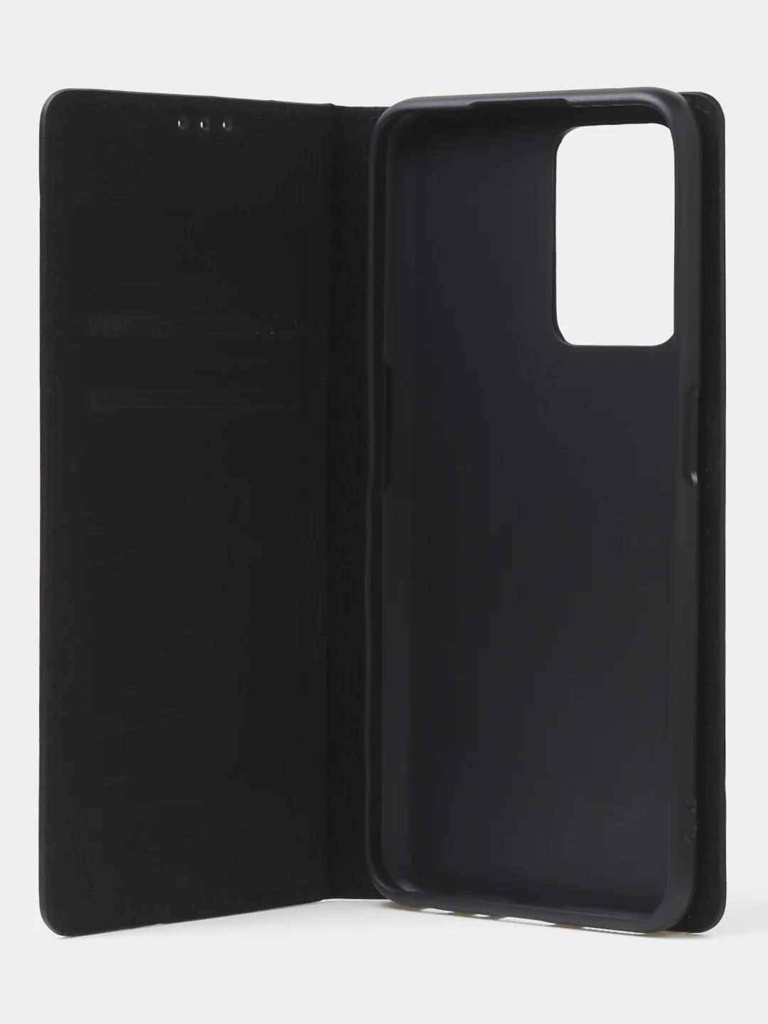 Черный чехол-книжка для Realme 9 (5G) / Realme 9 Pro (5G) из нубука Super Creative
