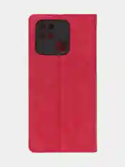 Красный чехол-книжка для Redmi 10C, Poco C40, из нубука, Super Creative