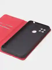 Красный чехол-книжка для Redmi 10C, Poco C40, из нубука, Super Creative