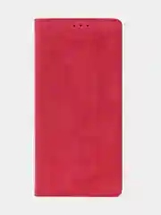 Красный чехол-книжка для Redmi 10C, Poco C40, из нубука, Super Creative