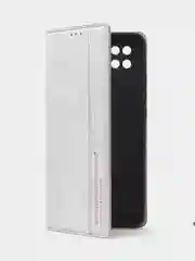 Серый чехол-книжка для Redmi 10C, Poco C40, из нубука, Super Creative