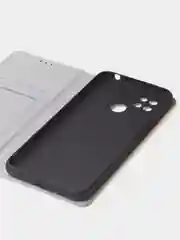 Серый чехол-книжка для Redmi 10C, Poco C40, из нубука, Super Creative