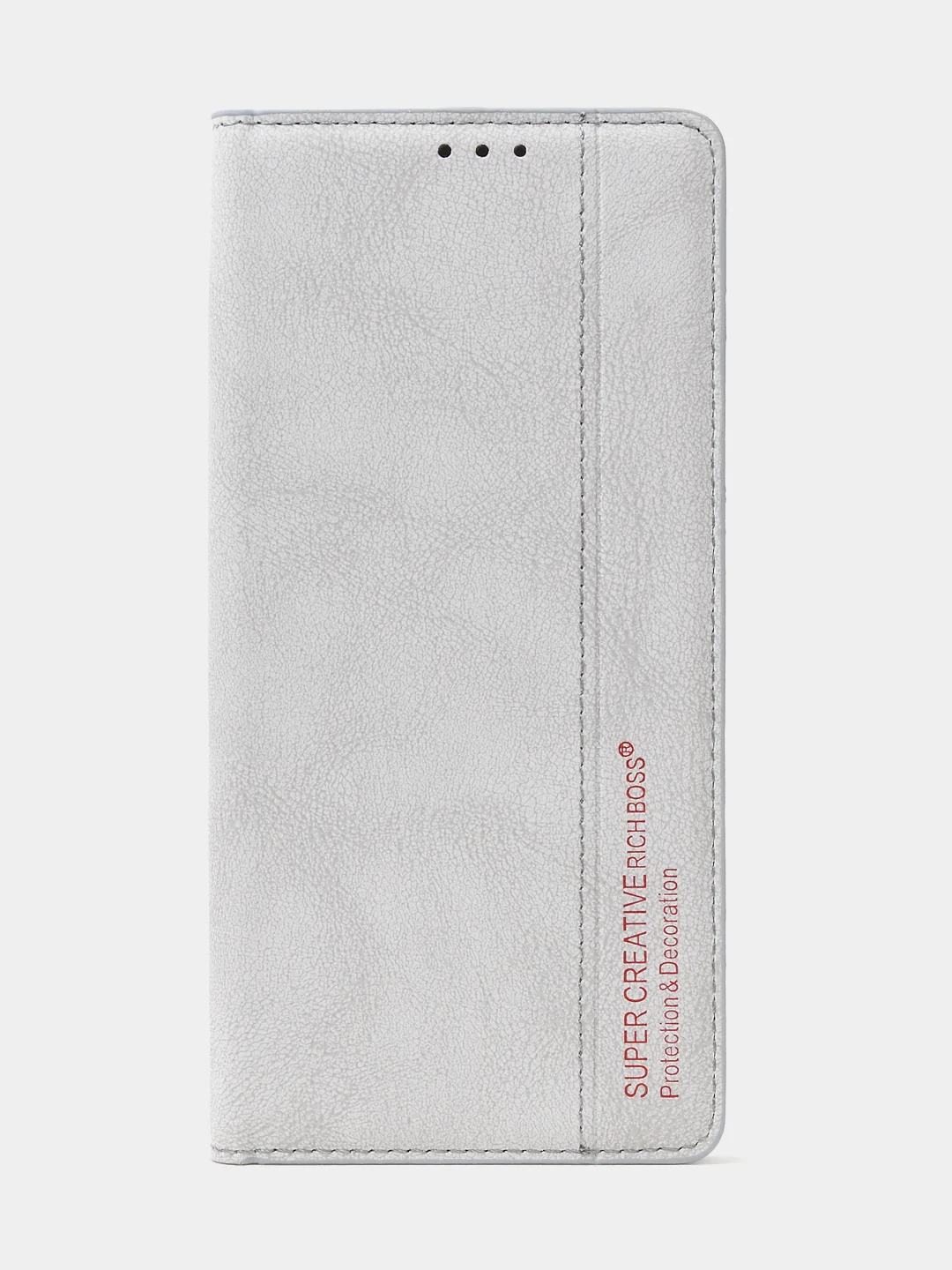 Серый чехол-книжка для Redmi 10C, Poco C40, из нубука, Super Creative