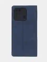 Синий чехол-книжка для Redmi 10C, Poco C40, из нубука, Super Creative