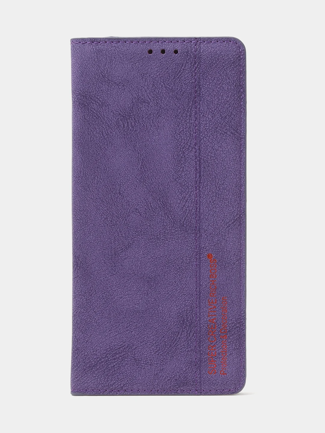 Фиолетовый чехол-книжка для Redmi 10C, Poco C40, из нубука, Super Creative