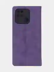 Фиолетовый чехол-книжка для Redmi 10C, Poco C40, из нубука, Super Creative