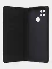 Черный чехол-книжка для Redmi 10C, Poco C40, из нубука, Super Creative
