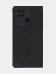Черный чехол-книжка для Redmi 10C, Poco C40, из нубука, Super Creative