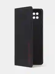Черный чехол-книжка для Redmi 10C, Poco C40, из нубука, Super Creative