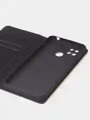 Черный чехол-книжка для Redmi 10C, Poco C40, из нубука, Super Creative