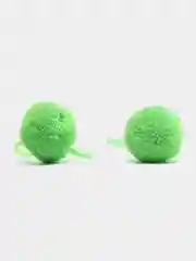 Зеленый детские резинки для волос Balls, с шариками, красивые резинки для девочек, 2 штуки