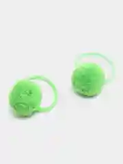 Зеленый детские резинки для волос Balls, с шариками, красивые резинки для девочек, 2 штуки