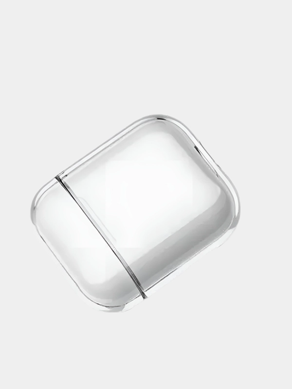 Чехол для Apple Airpods 1/2, прозрачный, силиконовый