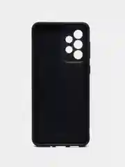 Темно-синий чехол Samsung Galaxy A33, Самсунг Галакси А33, силиконовый, под кожу, с кольцом