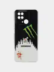 Черный чехол для Xiaomi Redmi 10C, Poco C40 / Сяоми Редми 10С, Поко С40, силиконовый, с рисунком