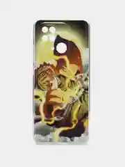 Песочный хаки чехол для Xiaomi Redmi 10C, Poco C40 / Сяоми Редми 10С, Поко С40, силиконовый, с рисунком