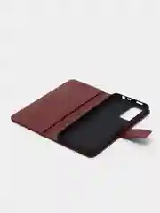 Коричневый чехол-книжка для Xiaomi Redmi Note 11 Pro+ 5G, кожаный PU