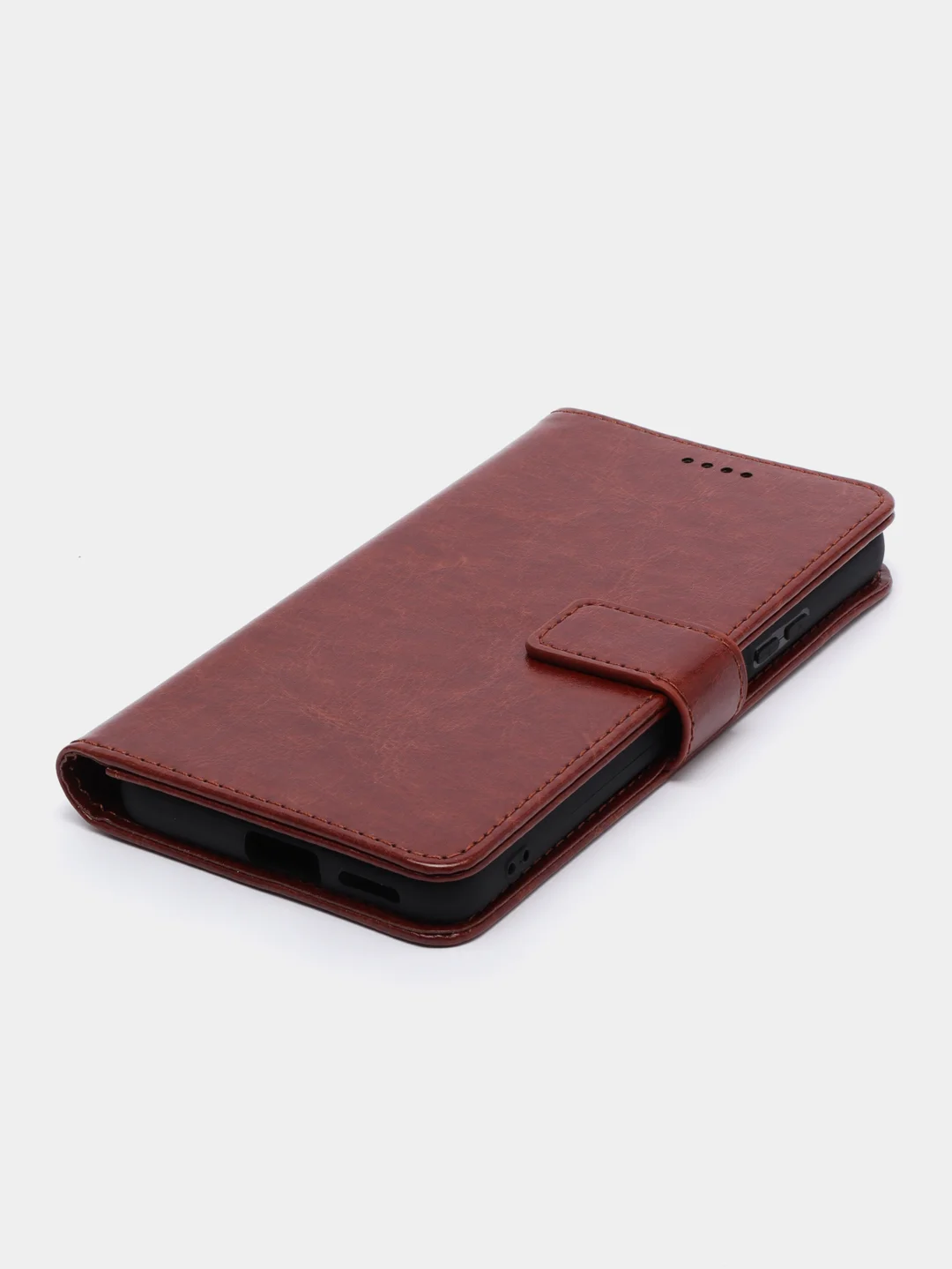 Коричневый чехол-книжка для Xiaomi Redmi Note 11 Pro+ 5G, кожаный PU