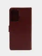 Коричневый чехол-книжка для Xiaomi Redmi Note 11 Pro+ 5G, кожаный PU