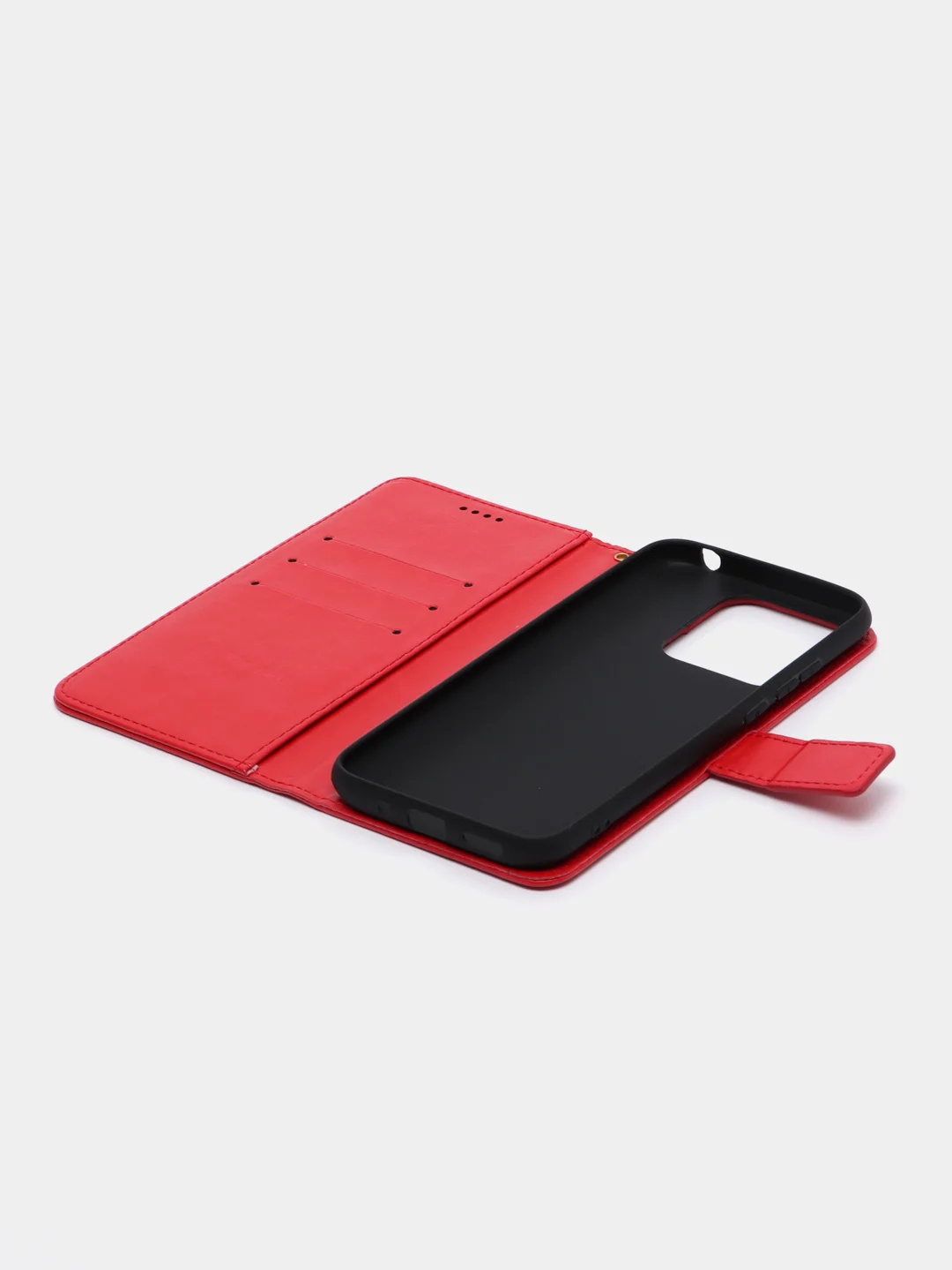 Красный чехол-книжка для Xiaomi Redmi 10A, Redmi 9C, кожаный PU