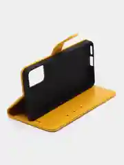 Голубой кожаный PU чехол-книжка Xiaomi Redmi Note 11 Pro 4G