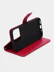 Тёмно-розовый чехол-книжка для Xiaomi Redmi 10A, Redmi 9C, кожаный PU