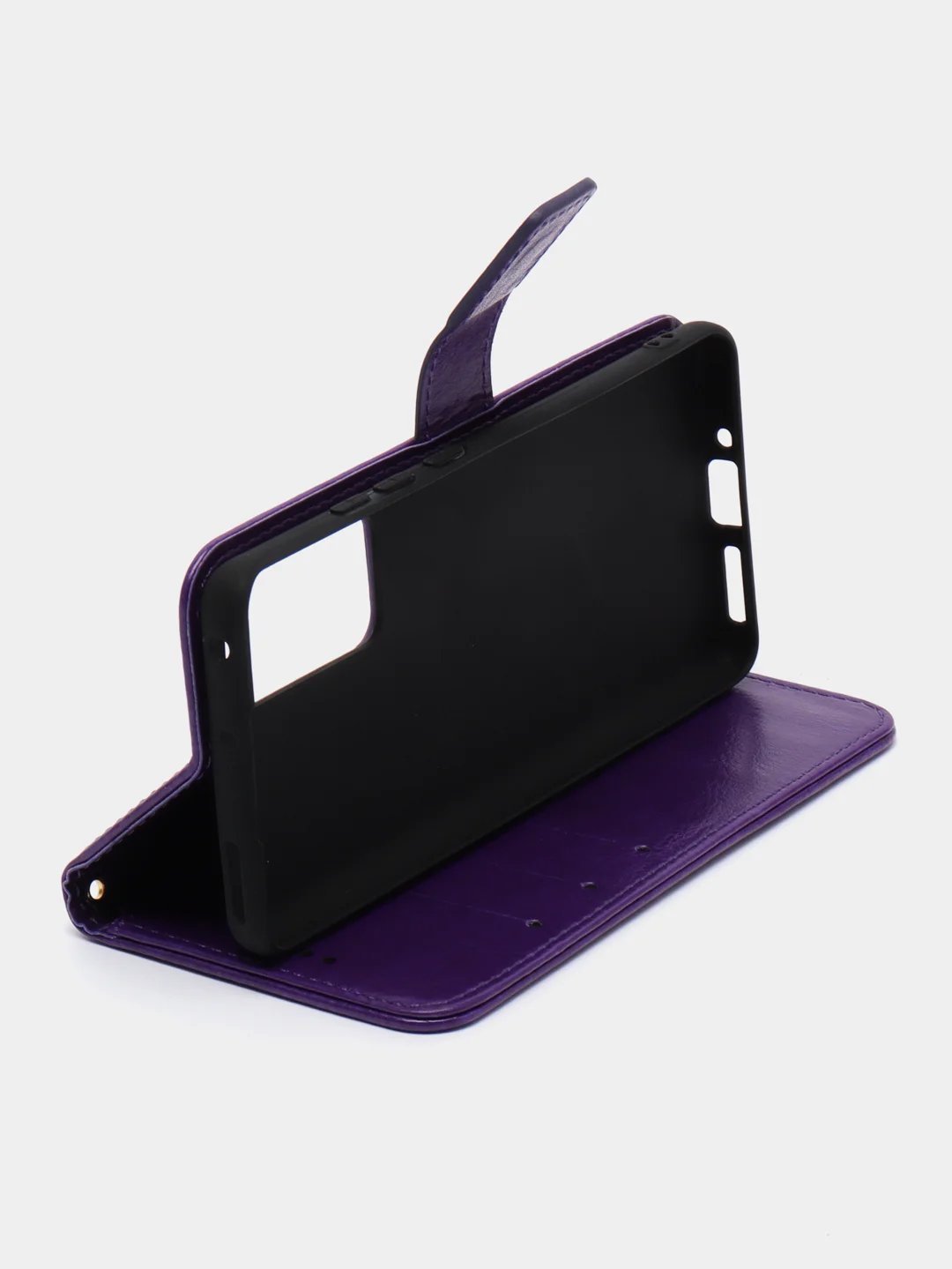 Фиолетовый чехол-книжка для Xiaomi 12 / Xiaomi 12X, кожаный PU