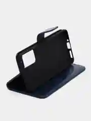 Темно-синий чехол-книжка для Xiaomi 12 / Xiaomi 12X, кожаный PU