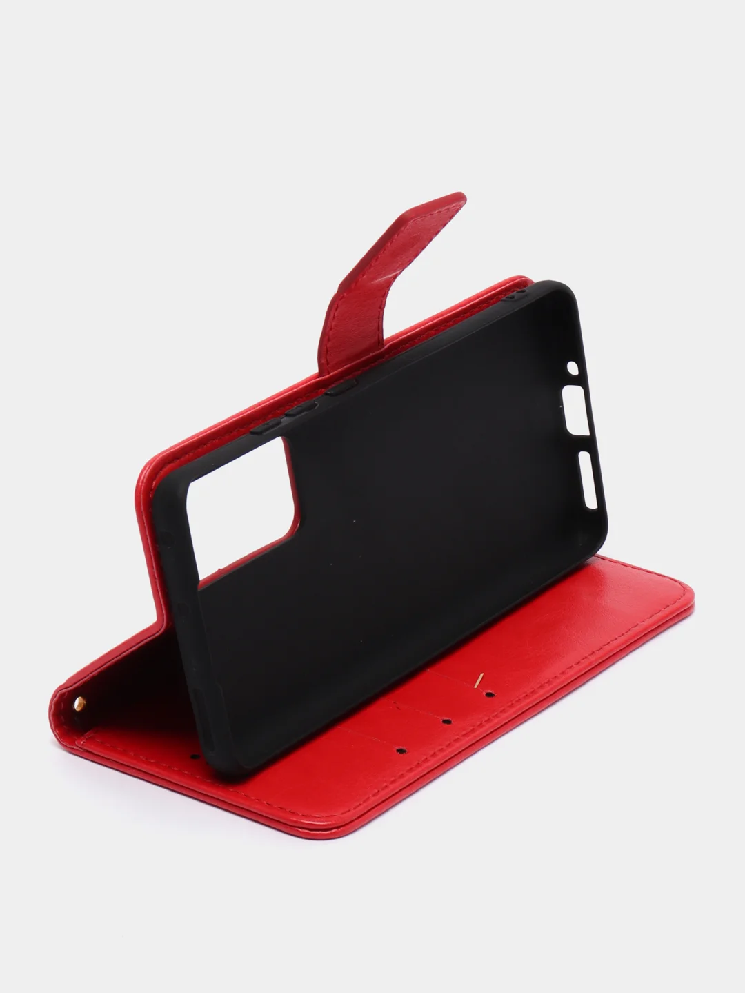 Красный чехол-книжка для Xiaomi 12 / Xiaomi 12X, кожаный PU