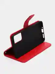Красный чехол-книжка для Xiaomi 12 / Xiaomi 12X, кожаный PU