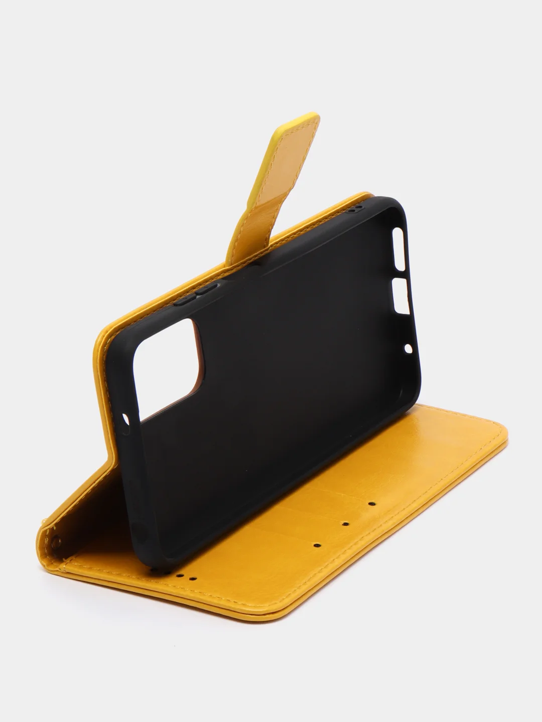 Голубой кожаный PU чехол-книжка Xiaomi Redmi Note 11 / Redmi Note 11S