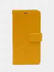 Желтый кожаный PU чехол книжка Xiaomi Redmi Note 10 4G / Redmi Note 10S, Редми нот 10