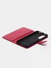 Тёмно-розовый чехол-книжка для Xiaomi Redmi Note 11 Pro+ 5G, кожаный PU