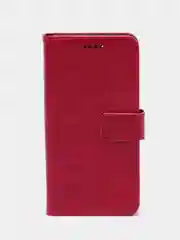 Тёмно-розовый чехол-книжка для Xiaomi 12 / Xiaomi 12X, кожаный PU