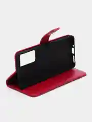Тёмно-розовый чехол-книжка для Xiaomi 12 / Xiaomi 12X, кожаный PU
