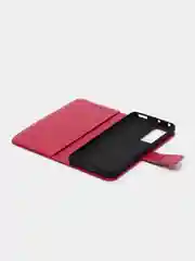 Тёмно-розовый чехол-книжка для Xiaomi 12 / Xiaomi 12X, кожаный PU
