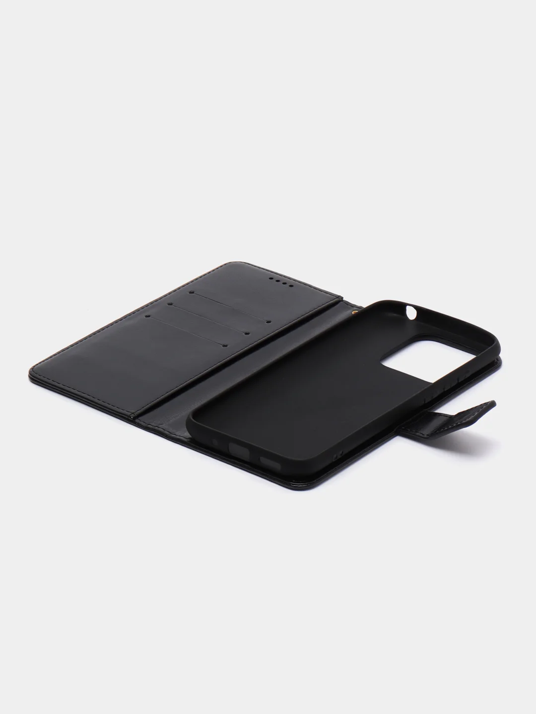 Черный чехол-книжка для Xiaomi Redmi 10A, Redmi 9C, кожаный PU