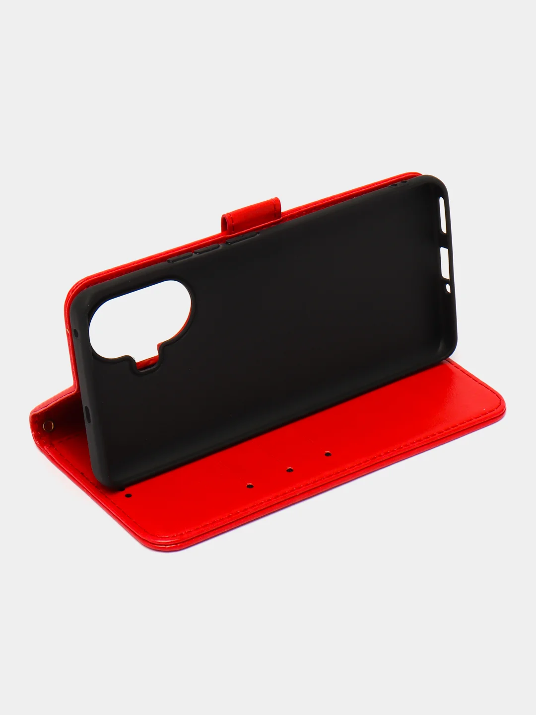 Красный чехол книжка для Realme 10 Pro, Realme 10 Pro+, кожаный PU