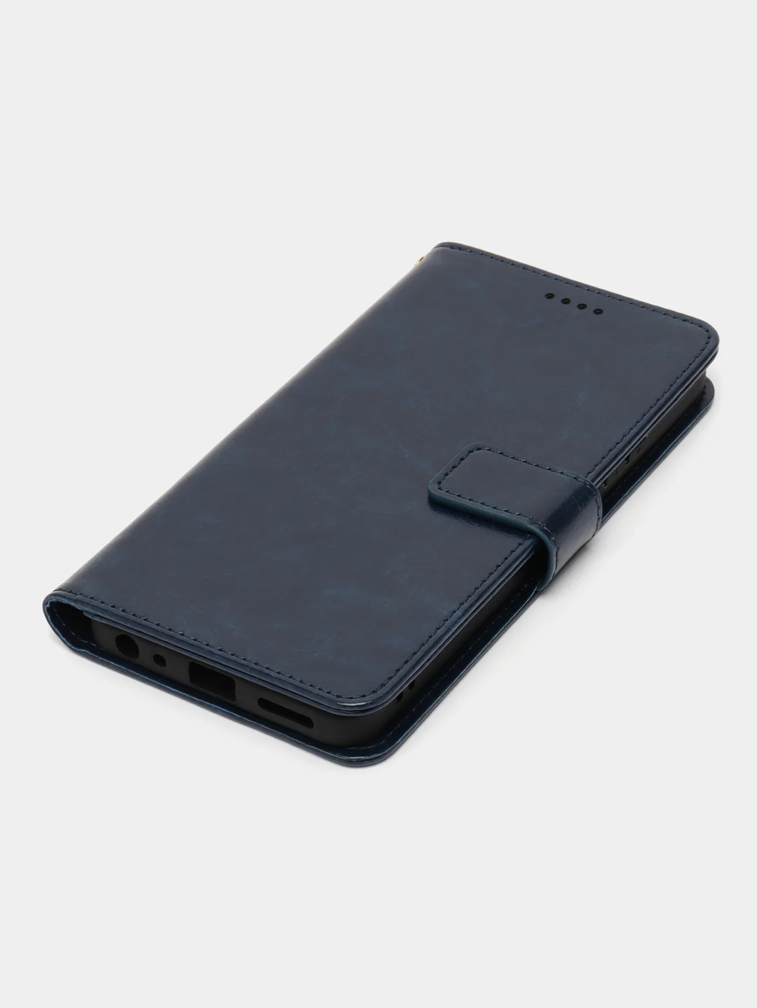 Темно-синий чехол книжка для Realme 10 Pro, Realme 10 Pro+, кожаный PU