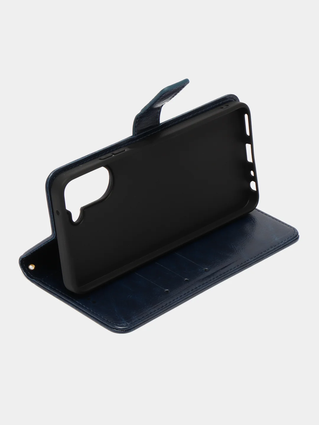 Темно-синий чехол книжка для Realme 10 Pro, Realme 10 Pro+, кожаный PU
