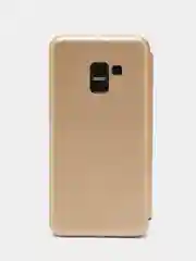 Золотой чехол книжка Samsung Galaxy A8 2018 / Самсунг Галакси А8 2018