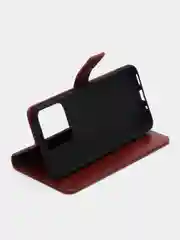 Коричневый чехол-книжка для Xiaomi Redmi 10A, Redmi 9C, кожаный PU