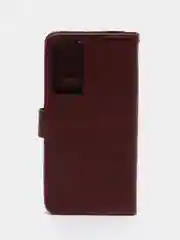 Коричневый чехол-книжка для Xiaomi 12 / Xiaomi 12X, кожаный PU