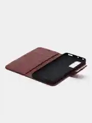 Коричневый чехол-книжка для Xiaomi 12 / Xiaomi 12X, кожаный PU
