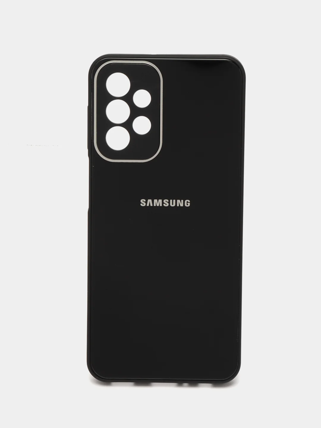 Угольный чехол Samsung Galaxy A23, Самсунг Галакси А23 твердый, пластиковый, глянцевый, под стекло